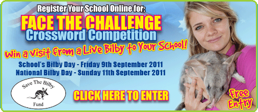 Face The Challenge Crossword Competition - Enter Here to Help Save The Bilby!